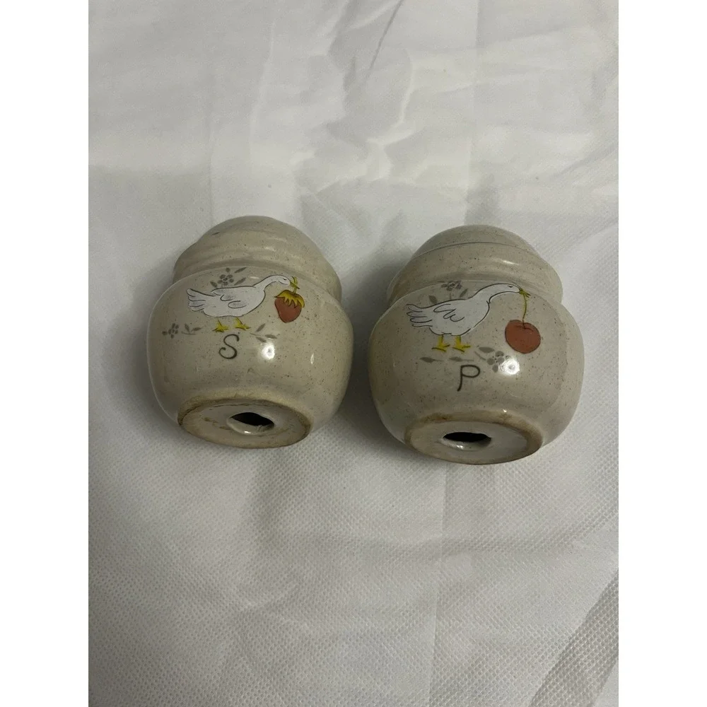 Vtg International Marmalade Geese Salt & Pepper Shakers Cottagecore Farmhouse